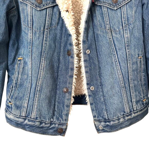 LEVIS Original Sherpa Trucker Jacket Sz Small‎ - Picture 5 of 6